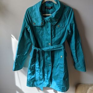NWOT Ellen Tracy Techno Trench Coat
